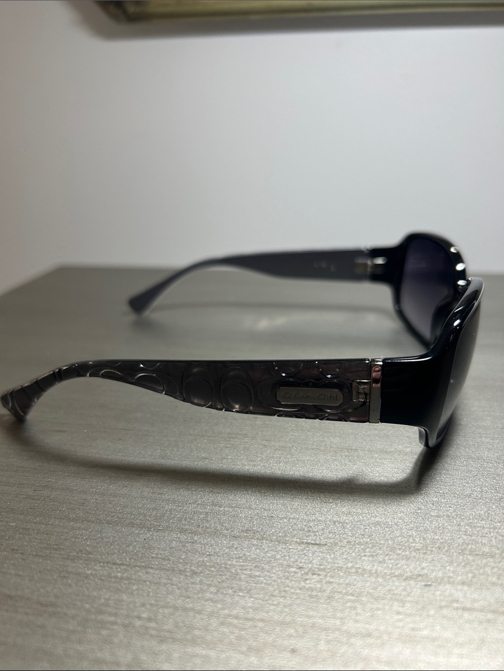 Coach Women’s Black and Grey Sunglasses with Gradient Lenses - Picture 9 of 9